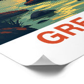 ベア素晴らしレインフォレストカナダイラストレーション旅行 ポスター (角)