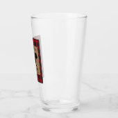 ベア素朴ファミリーキャビン赤バッファロープレイドバーラップ タンブラーグラス (左)