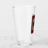 ベア素朴ファミリーキャビン赤バッファロープレイドバーラップ タンブラーグラス (右)