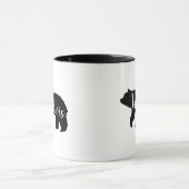 ベア素朴ファミリーモノグラム マグカップ (中央)