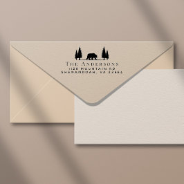 ベア素朴フォレスト差出人住所 セルフインキングスタンプ