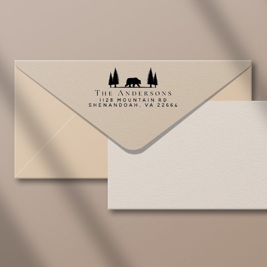 ベア素朴フォレスト差出人住所 セルフインキングスタンプ