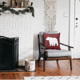 ベア素朴プレイドウィルダネスキャビン装飾用クッション クッション