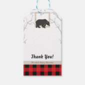 ベア素朴プレイドベビーシャワーパーティー結婚式の引き出物 ギフトタグ (正面)