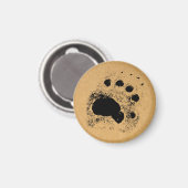 ベア素朴ポープリントヴィンテージ マグネット (正面/裏面)