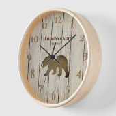ベア素朴ロッジ3 壁時計 (傾斜)