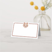 ベア素朴誕生日座席表 – テディベアパーティー プレイスカード (裏面)