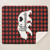 ベア素朴・ランバージャック・プレイド・レッツ・ヒアbearnate シェルパブランケット (正面(横))