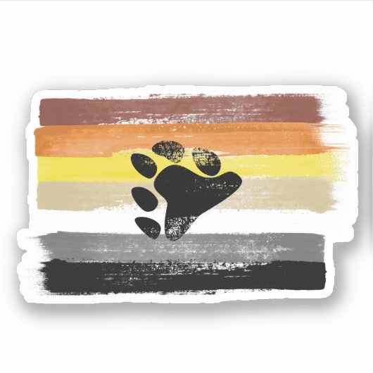 ベア絵を描プライドフラグ及びシンボル シール (正面)