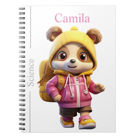 ベア芸術的テーマジャーナル – 学校用品 ノートブック (正面)