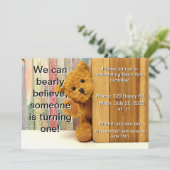 ベア誕生日招待状 招待状 (スタンド正面)