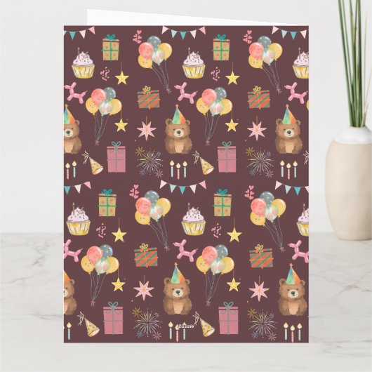 ベア誕生日 カード (裏面)