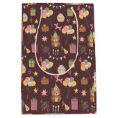 ベア誕生日 ミディアムペーパーバッグ (正面)