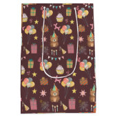 ベア誕生日 ミディアムペーパーバッグ (裏面)