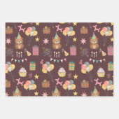 ベア誕生日 ラッピングペーパーシート (正面3)