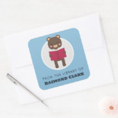 ベア読蔵書票 スクエアシール (封筒)