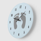 ベア足プリント ラージ壁時計 (傾斜)