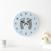 ベア足プリント ラージ壁時計 (ホーム)