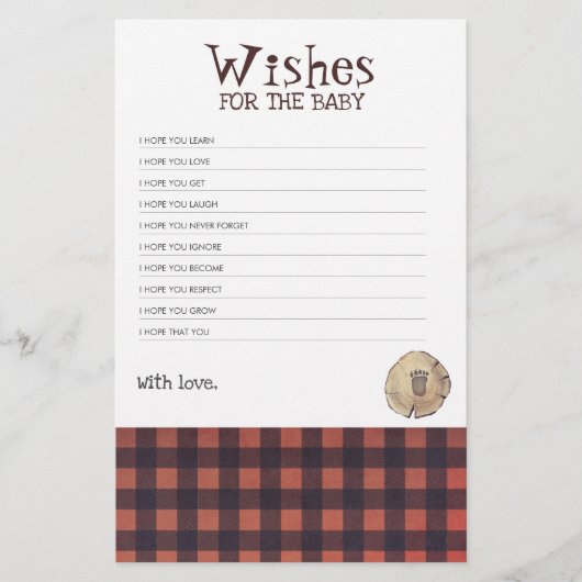 ベア足プリントLumberjackをテーマにした赤ちゃんシャワーゲーム (正面)