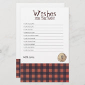 ベア足プリントLumberjackをテーマにした赤ちゃんシャワーゲーム (正面/裏面)