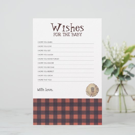 ベア足プリントLumberjackをテーマにした赤ちゃんシャワーゲーム (スタンド正面)