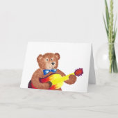 ベア遊ス誕生日ウォーターカラーカード カード (正面)