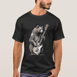 ベア遊ス・ベース・ギター・ベアー・ギタリスト・ミュージック Tシャツ