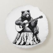 ベア遊ズギターラウンド装飾用クッション ラウンドクッション (裏面)