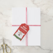 ベア間抜けホリデーギフトラベル ギフトタグ (より糸付き)