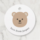 ベア顔サンキュークラシックラウンドステッカー フェイバータグ (正面)