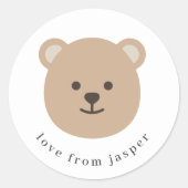 ベア顔サンキュー ラウンドシール (正面)
