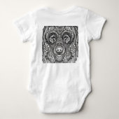 ベア顔 ベビーボディスーツ (裏面)