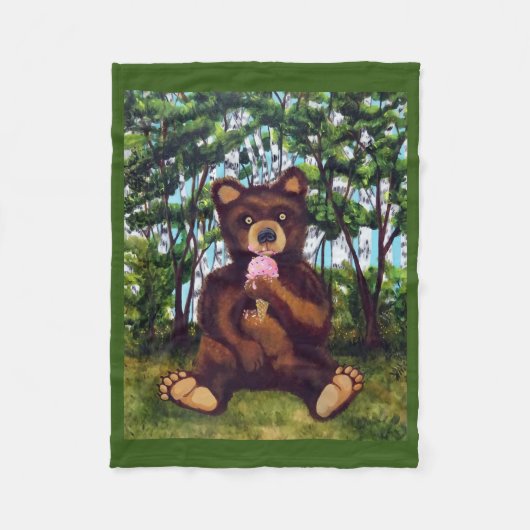 ベア食べスベビーフリースブランケット フリースブランケット (正面)