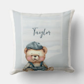 ベア魅力的パーソナライズされた装飾用クッション クッション (裏面)