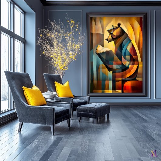 ベア魅力的 – キュービスト・リーダー深い考え ポスター