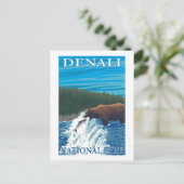 ベア魚釣りイン川 – デナリ国立公園、 ポストカード (スタンド正面)