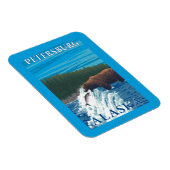 ベア魚釣りイン川 – ペテルブルク，アラスカ マグネット (右側)