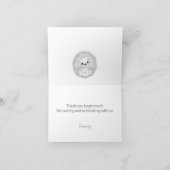 ベア1th誕生日ボーイブルーポーラーベア サンキューカード (内部)