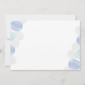 ベア1th誕生日招待状テディベアバルーン サンキューカード (裏面)