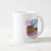 ベア – こんにちは夏!おもしろい ジャンボコーヒーマグカップ (正面右)