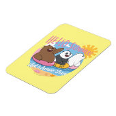 ベア – こんにちは夏!おもしろい マグネット (左側)