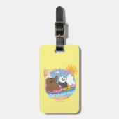 ベア – こんにちは夏！おもしろい ラゲッジタグ (正面縦)