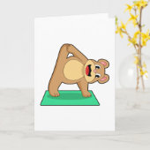 ベア アット ヨガ フィットネス カード (黄色い花)