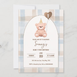 ベア – イファースト誕生日1stパーティーボホベアミニマルー 招待状