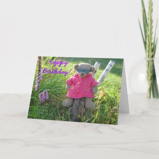 ベア・イン・シェード、ハッピーバースデー! カード (正面)