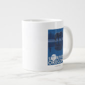 ベア·イン·ムーンライト-オレゴン ジャンボコーヒーマグカップ (正面右)