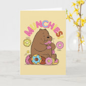 ベア – グリズドーナツMunchies! カード (黄色い花)