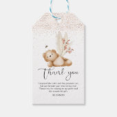 ベア&ザビーファースト誕生日サンキューカード ギフトタグ (正面)