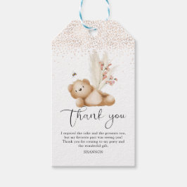 ベア&ザビーファースト誕生日サンキューカード ギフトタグ