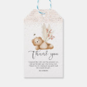 ベア&ザビーファースト誕生日サンキューカード ギフトタグ (裏面)